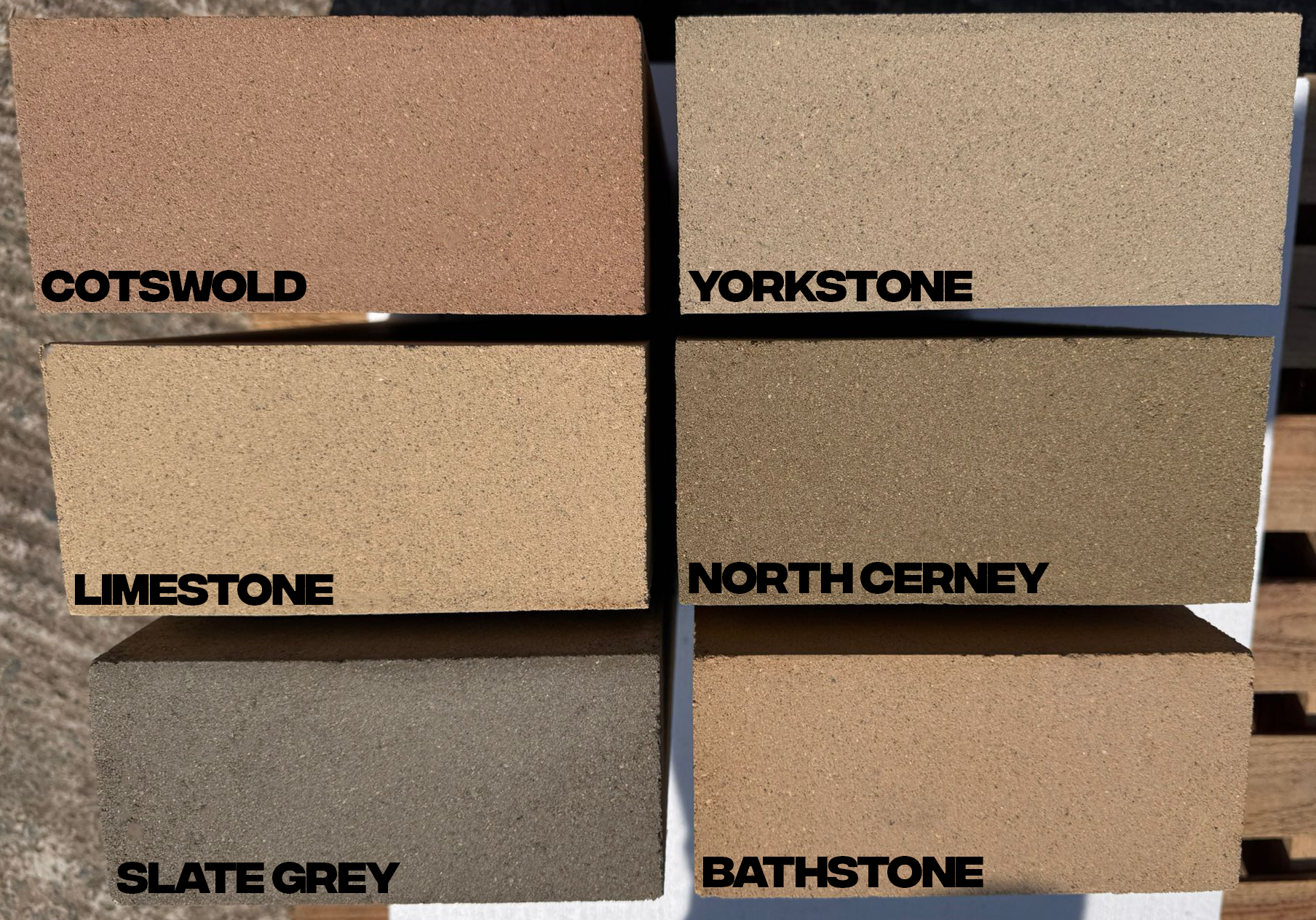 Corinium Cast Stone Colour Chart